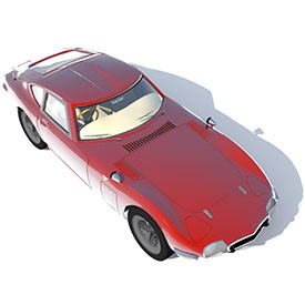 Toyota 2000GT 1968 3D Object | FREE Artlantis Objects Download
